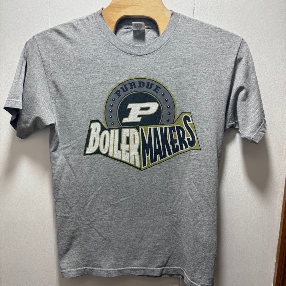 Alstyle Purdue Boilermakers T-Shirt Mens Large Gray Short Sleeve College Tee Y2K